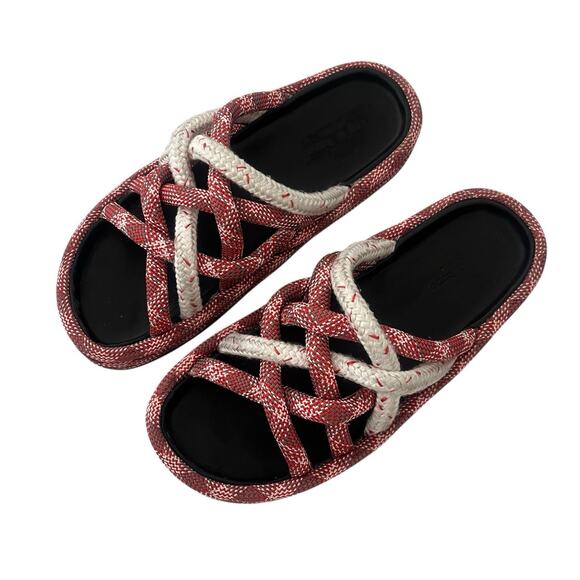 Rag & Bone Kris slip on strappy platform sandals rope slide sz 6 Preppy Designer - Picture 4 of 9